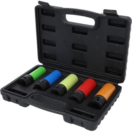 KS TOOLS 515.0870 - 1/2" Jeu de douilles à chocs pour jantes aluminium robustes 17-21mm (5 pcs.)