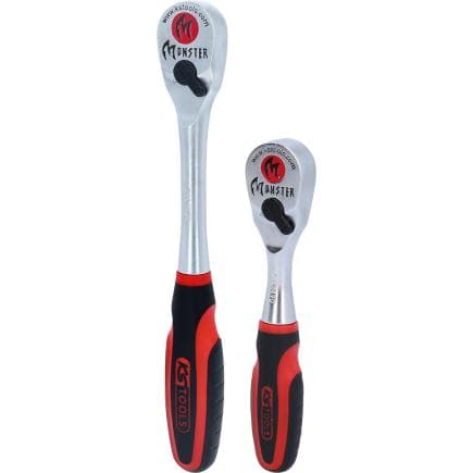 KS TOOLS 935.0002 - Coffret de cliquets réversibles Monster 1/4"+1/2" (2 pcs.)