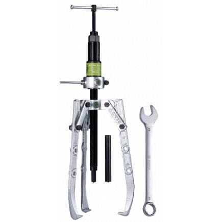 KUKKO 209-2-B - Extracteur universel à 3 bras « Economy » à mâchoires coulissantes, à profondeur de serrage réglable et à vis hydraulique longue