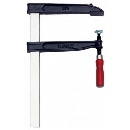 KUKKO 505-040 - Serre-joint à vis en fonte à faible couple avec manche en bois