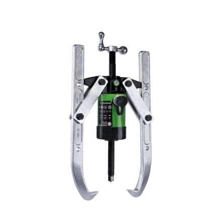 KUKKO Y28-215 - Extracteur hydraulique à 2 bras avec mâchoires à serrage automatique, vérin hydraulique à piston creux et actionnement à pompe