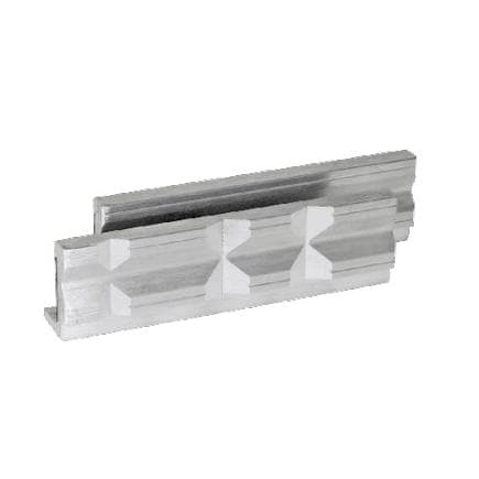 KUKKO 546-080 - Mâchoires d'étau en aluminium gris avec bandes magnétiques et prismes