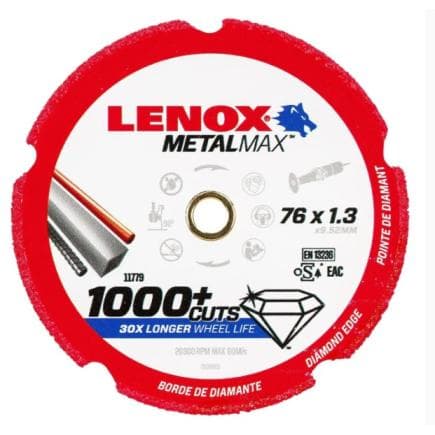 LENOX 2030863 - Disques à tronçonner diamantés Metalmax