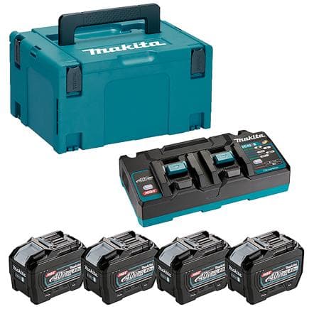MAKITA 1910A8-3 - Kit énergie XGT® avec double chargeur rapide et 4 batteries Li-ion 40V 8Ah