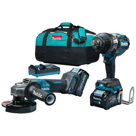 MAKITA DK0139G202 - Meuleuse d'angle et visseuse à percussion XGT® 40Vmax (avec 2 batteries et chargeur)