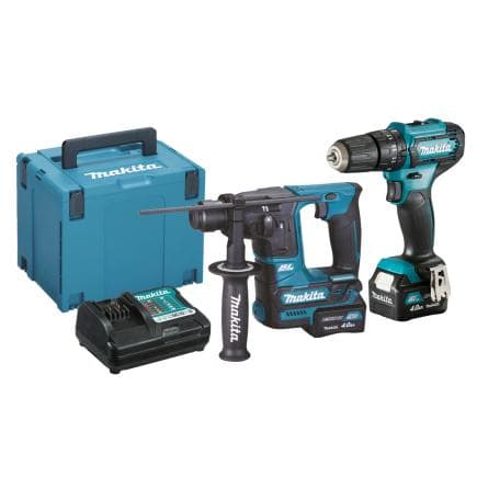 MAKITA CLX235SMJ - Ensemble perceuse à percussion et marteau perforateur SDS-Plus 12v Max (avec 2 batteries et chargeur)