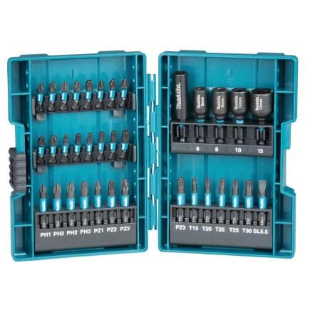 MAKITA B-66880 - Ensemble d’accessoires de tournevis de la série Impact Black avec entraînement 1/4"