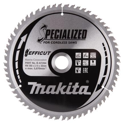 MAKITA B-67284 - Lame Efficut T.C.T