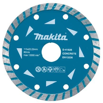 MAKITA D-41626 - Lame diamantée Turbo sèche 115x22,23 mm