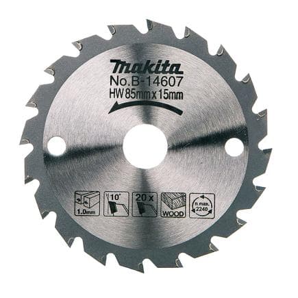 MAKITA B-14607 - Lame T.C.T. standard, 85x15 mm, 20T