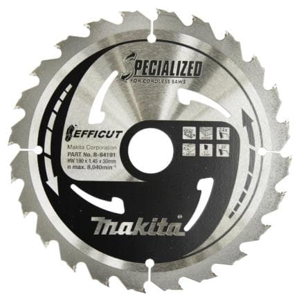 MAKITA B-64191 - Lame Efficut T.C.T., 190x30mm, 24T