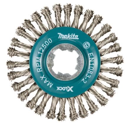 MAKITA D-73368 - Brosse de roue X-LOCK ø Fil tressé en acier inoxydable de 115 mm (longeron)