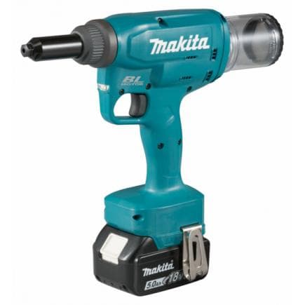MAKITA DRV250RTJ - RIVETEUSE 18V 4,8 - 6,4 mm - en coffret avec 2 batteries 5.0Ah et chargeur de batterie