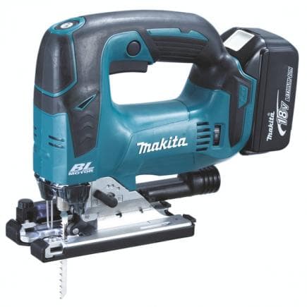 MAKITA DJV182RTJ - SCIE SAUTEUSE AVEC SUPPORT 18V 26 mm - en coffret avec batteries 5,0 Ah et chargeur de batterie