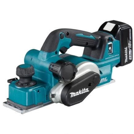 MAKITA DKP181RTJ - 18V 710W Brushless Planer 82mm LXT - in case with 2 5.0Ah batteries and charger