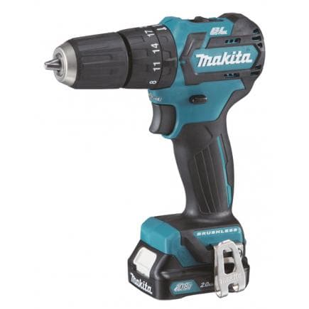 MAKITA HP332DSAJ - PERCEUSE VISSEUSE A CHOCS 12V 10 mm - 35 Nm - en coffret avec 2 batteries 2,0 Ah, chargeur de batterie et accessoires
