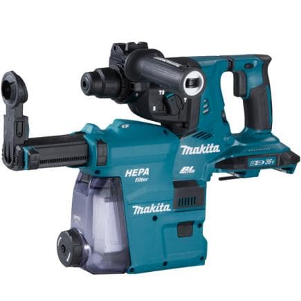 MAKITA DHR280ZWJ - MARTEAU 36V SDS-Plus 28 mm - en coffret avec Jeu d'extraction de poudres, sans batteries et chargeur de batterie