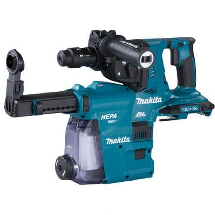 MAKITA DHR281ZWJ - MARTEAU 36V SDS-Plus 28 mm - en coffret avec Jeu d'extraction de poudres et 2 broches, sans batteries et chargeur de batterie