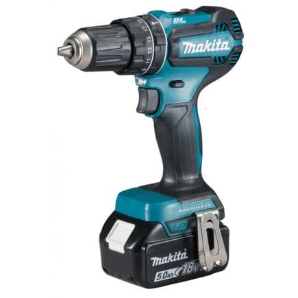 MAKITA DHP485RTJ - PERCEUSE VISSEUSE A PERCUSSION 18V 13 mm - 50 Nm - en coffret avec 2 batteries 5.0Ah et chargeur