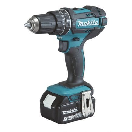 MAKITA DHP482RTJ - PERCEUSE VISSEUSE A PERCUSSION 18V 13 mm - 62 Nm - en coffret avec 2 batteries 5.0Ah et chargeur