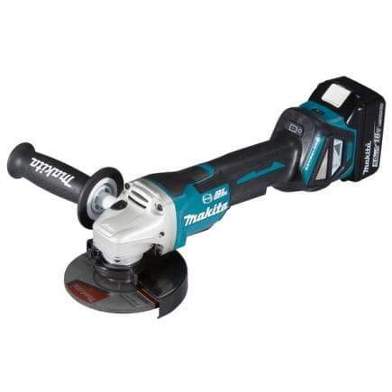 MAKITA DGA517RTJ - MEULEUSE D'ANGLE 18V 125 mm - FREIN - en coffret avec 2 batteries 5.0Ah et chargeur