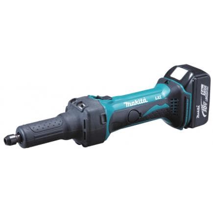 MAKITA DGD800RTJ - 18V 8mm DIE GRINDER LXT - in case with 2 5,0Ah batteries and charger