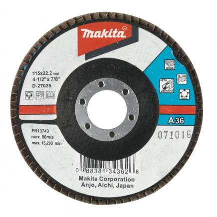 MAKITA D-27034 - Aluminium oxide flap disc 115 mm
