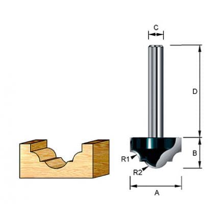 MAKITA D-11106 - Profiled milling cutter
