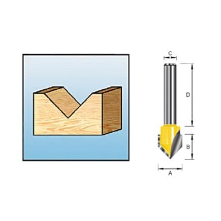 MAKITA D-09597 - Diamond V-groove milling cutter