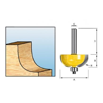MAKITA D-11455 - Concave radius milling cutter