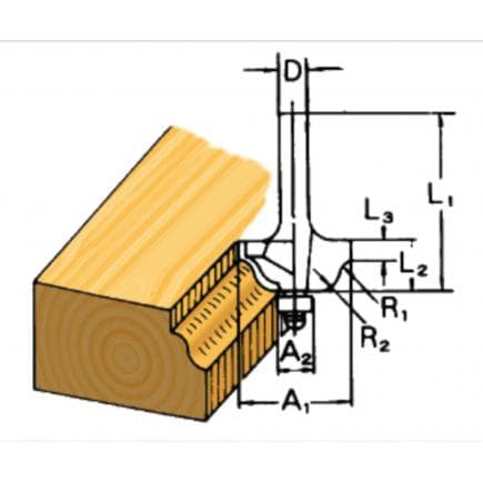 MAKITA D-09581 - Diamond milling cutter wave profile