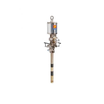 MECLUBE 011-1275-050 - Pompa pneumatica industriale per grassi R 75:1 Mod. 1275 flangiata doppio effetto lunghezza pescante 500 mm