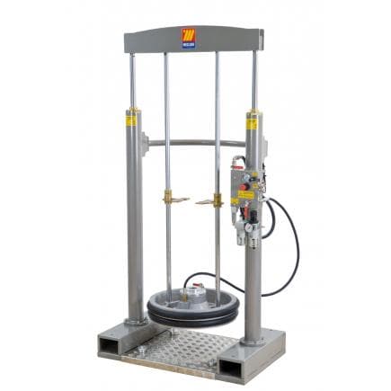 MECLUBE 012-1200-200 - Presse cric pour fûts de 180 - 220 kg avec aspiration F 2" G