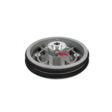 MECLUBE 012-1250-030 - Diaphragme en aluminium avec double anneau en caoutchouc ø 585 mm pour fûts de 180 - 220 kg avec tube d'aspiration ø 30 mm