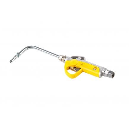 MECLUBE 024-1231-B00 - Pistolet de distribution d'huile Extrémité rigide 90° Vanne anti-goutte manuelle ø 12 mm