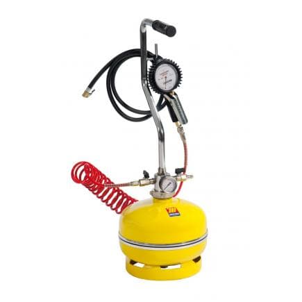 MECLUBE 061-1590-000 - Gonfleur de pneu portable à charge manuelle 12 l Manomètre de lecture ø 50 mm 0 10 bar