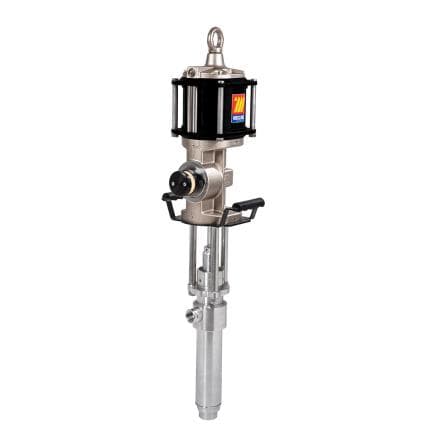 MECLUBE 021-1520-XDT - Pompe pneumatique industrielle en acier inoxydable AISI 304 pour produits chimiques r=20:1 débit 40 l/min 1520xd double effet
