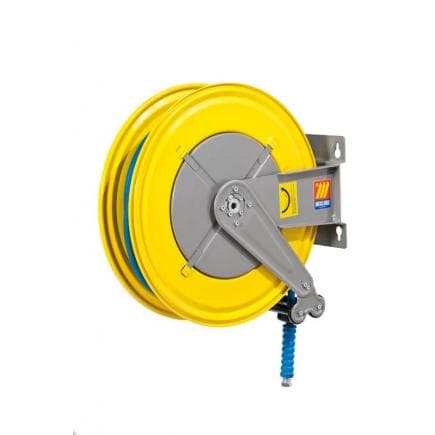 MECLUBE 070-1404-325 - Dévidoir fixe POUR EAU 150 °C 200 bar Mod. F 550 AVEC TUBE 25 m ø 3/8