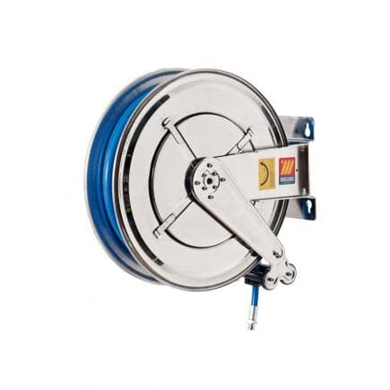MECLUBE 070-2401-420 - Dévidoir ajustable INOX AISI 304 POUR AIR - EAU 20 bar Mod. FX 550 AVEC TUBE 20 m ø 13x19