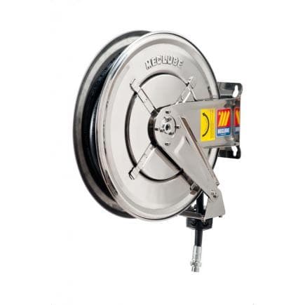 MECLUBE 070-2302-418 - Dévidoir ajustable INOX AISI 304 POUR AIR - EAU 20 bar Mod. FX 460 AVEC TUBE 18 m ø 1/2"