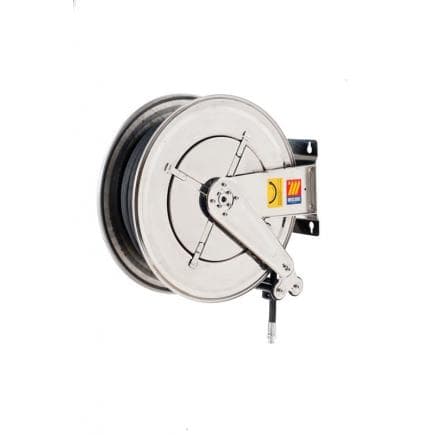 MECLUBE 070-2502-520 - Dévidoir ajustable INOX AISI 304 POUR AIR - EAU 20 bar Mod. FX 555 AVEC TUBE 20 m ø 3/4 "