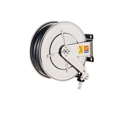 MECLUBE 070-2508-520 - Dévidoir fixe INOX AISI 304 POUR GAZOLE 10 bar Mod. FX 555 AVEC TUBE 20 m ø 3/4 "