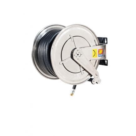 MECLUBE 070-2608-530 - Dévidoir fixe INOX AISI 304 POUR GAZOLE 10 bar Mod. FX 560 AVEC TUBE 30 m ø 3/4 "