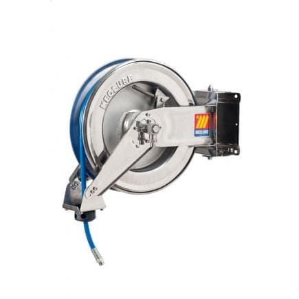 MECLUBE 071-2201-315 - Dévidoir ajustable INOX AISI 304 POUR AIR - EAU 20 bar Mod. SX 400 AVEC TUBE 15 m ø 10x14