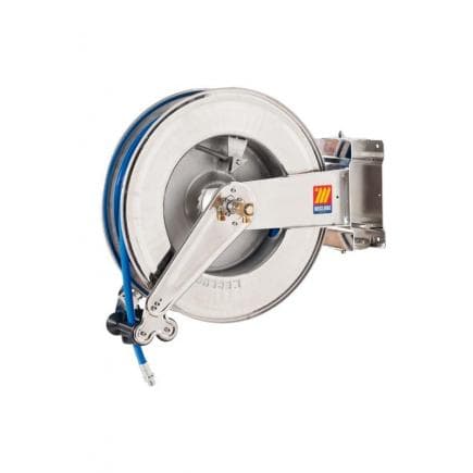 MECLUBE 071-2401-425 - Dévidoir ajustable INOX AISI 304 POUR AIR - EAU 20 bar Mod. SX 550 AVEC TUBE 25 m ø 13x19