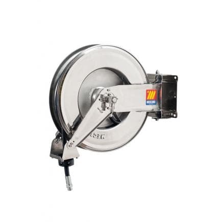 MECLUBE 071-2302-320 - Dévidoir ajustable INOX AISI 304 POUR AIR - EAU 20 bar Mod. SX 460 AVEC TUBE 20 m ø 3/8"