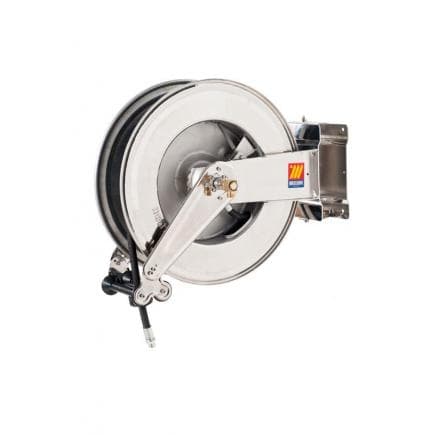 MECLUBE 071-2502-520 - Dévidoir ajustable INOX AISI 304 POUR AIR - EAU 20 bar Mod. SX 555 AVEC TUBE 20 m ø 3/4 "