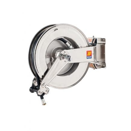 MECLUBE 071-2408-515 - Dévidoir ajustable INOX AISI 304 POUR EAU 150 ° C 200/400 bar Mod. SX 550 AVEC TUBE DE 10 m ø 3/4 "