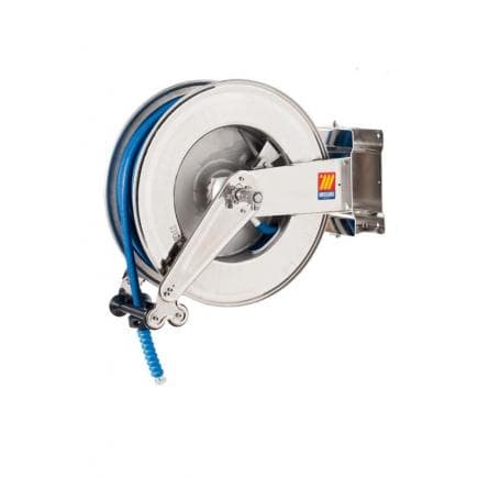 MECLUBE 071-2504-425 - Avvolgitubo orientabile INOX AISI 304 PER ACQUA 150° C 200 bar Mod. SX 555 CON TUBO 25 m ø 1/2