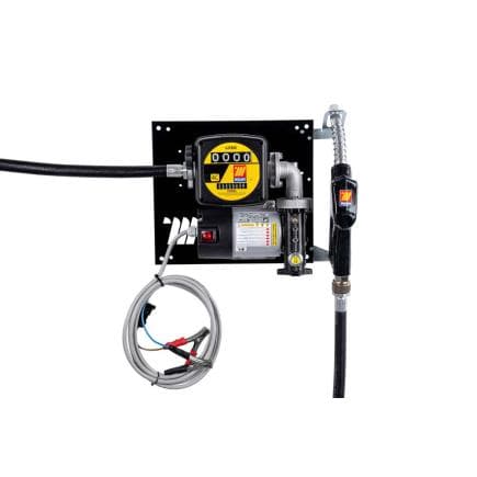 MECLUBE 090-5046-Y85 - Distributeur mural pour transfert diesel COMPACT 85 l/min 12V avec arme automatique et débitmètre